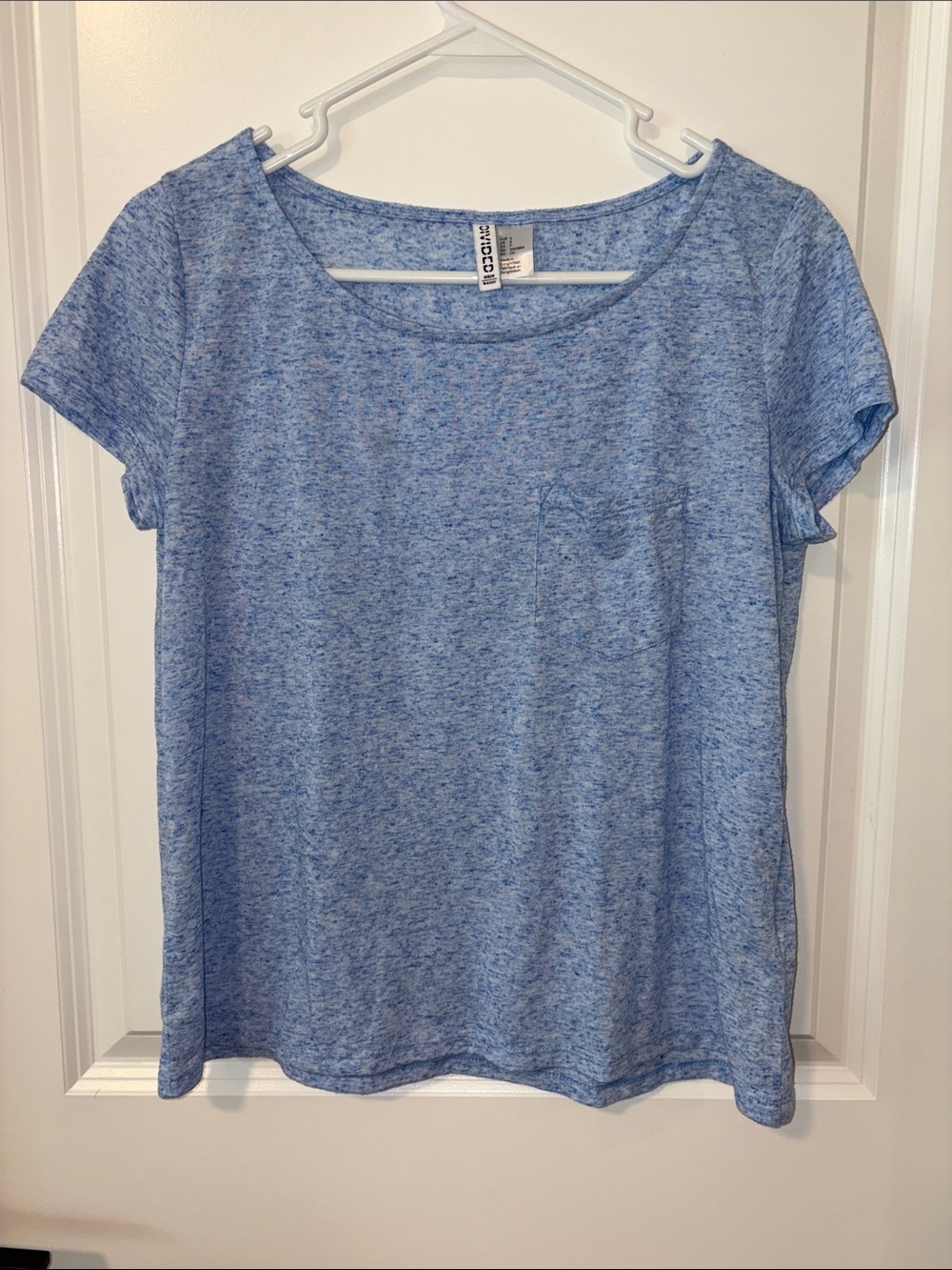H&M Light Heather Blue Pocket Tee